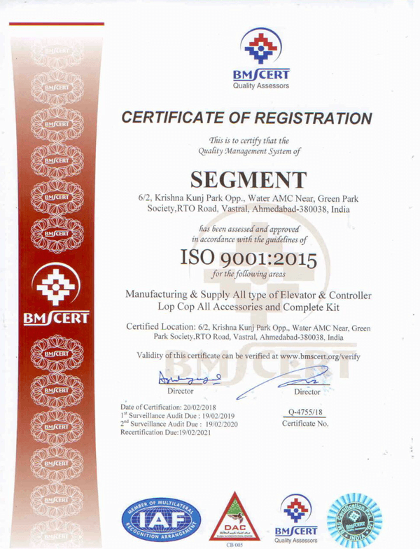 Segment - An ISO 9001 : 2015 Certified Company - Ahmedabad.